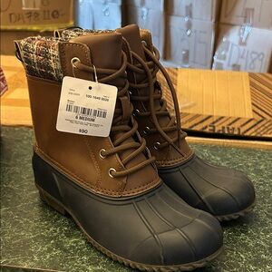 St. John's Bay Brown and Black Winter Boots